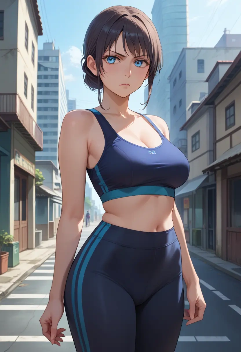 seishun_buta_yarou,sakurajima_mai,yoga shorts, bra  - 