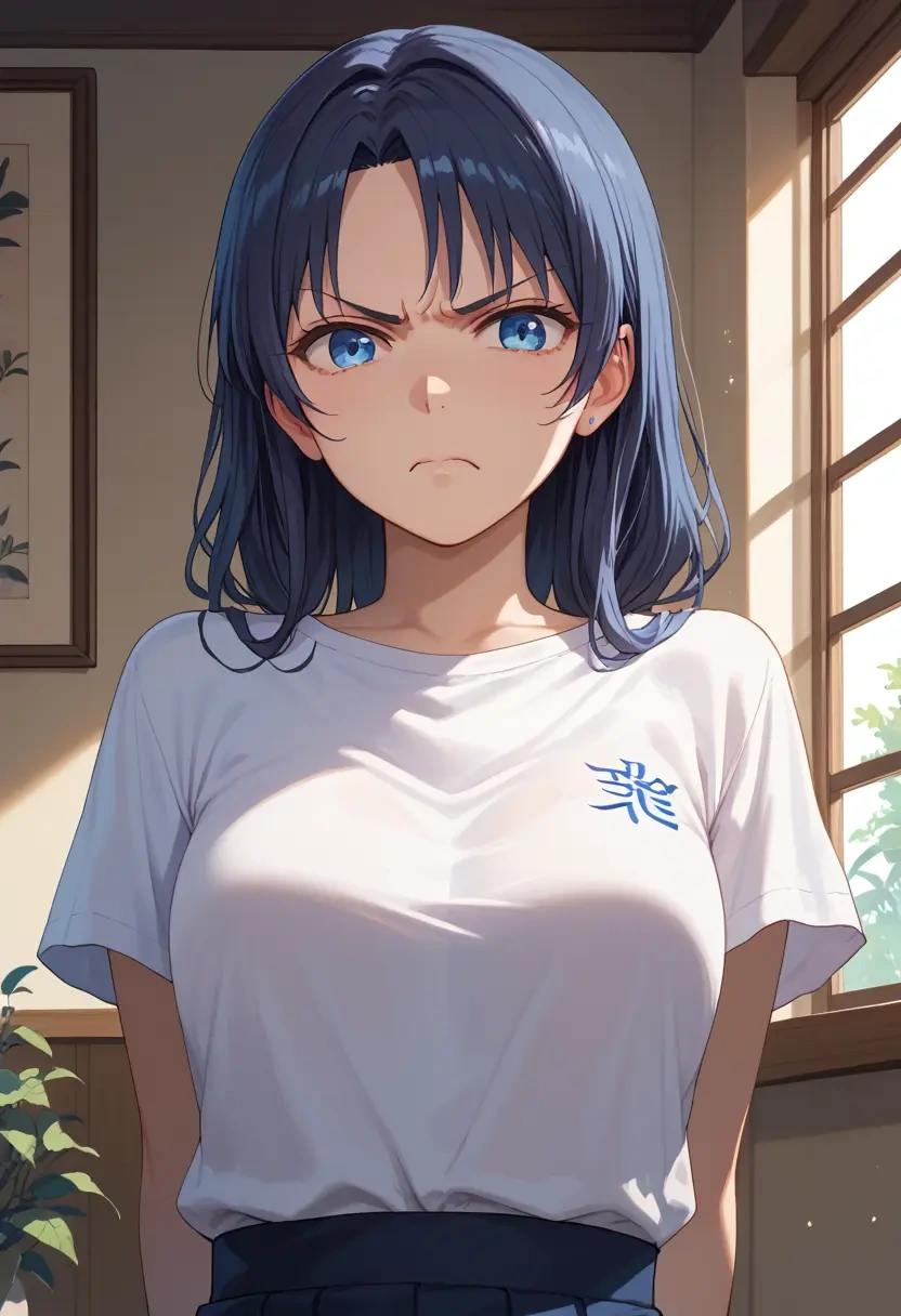 seishun_buta_yarou,sakurajima_mai,calligraphy print shirt,dolphin shorts  - 