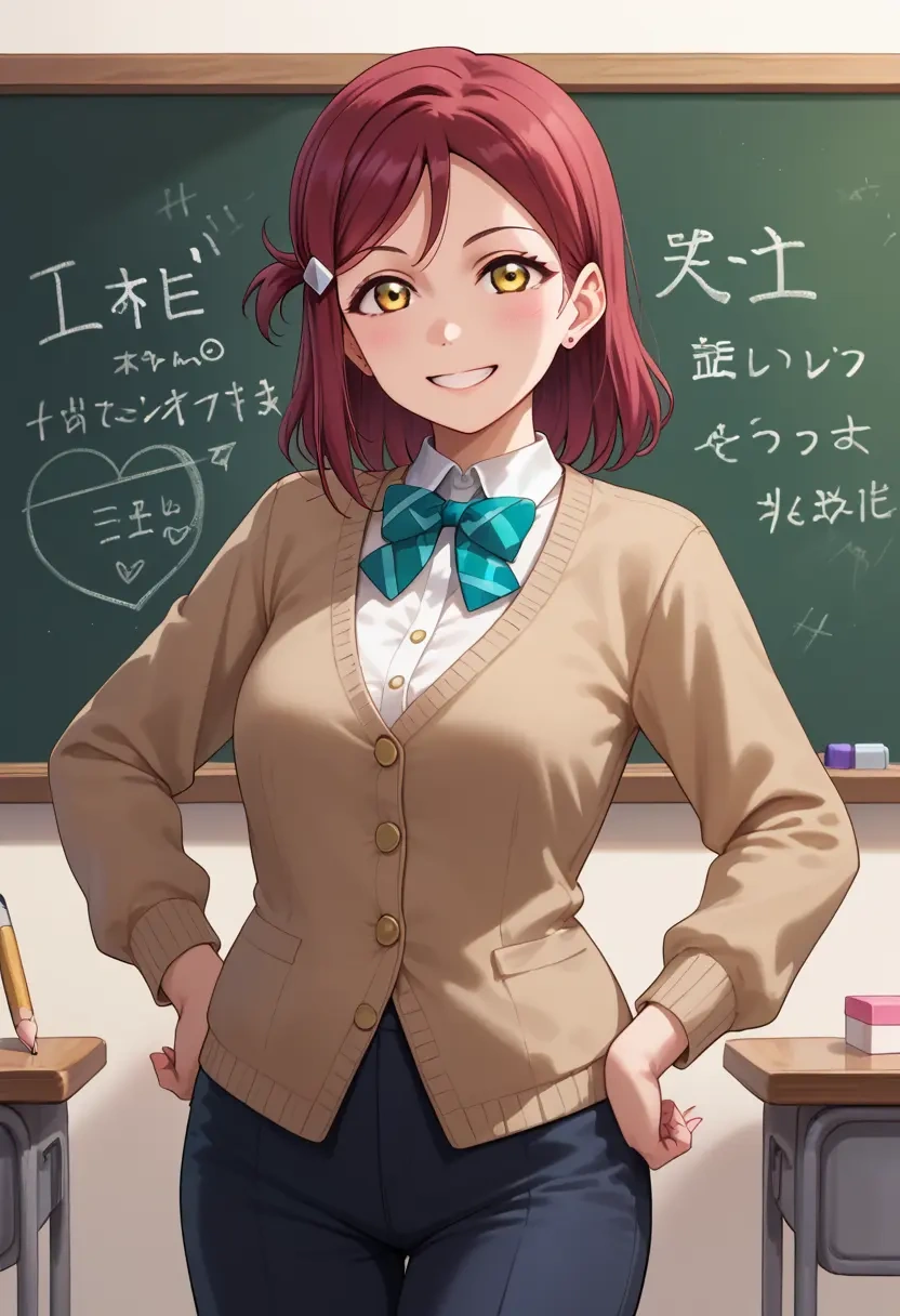 love_live,sakurauchi_riko,teacher, sweater  - 