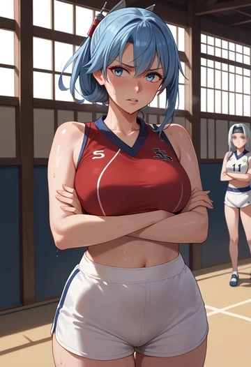 kantai_collection,samidare_(kancolle),volleyball uniform  - AI generated anime art