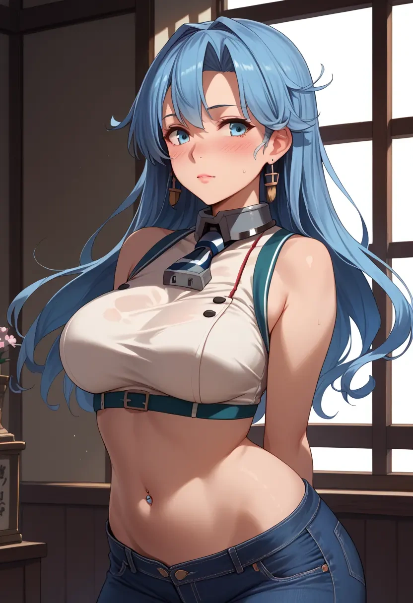 kantai_collection,samidare_(kancolle),crop top  - 