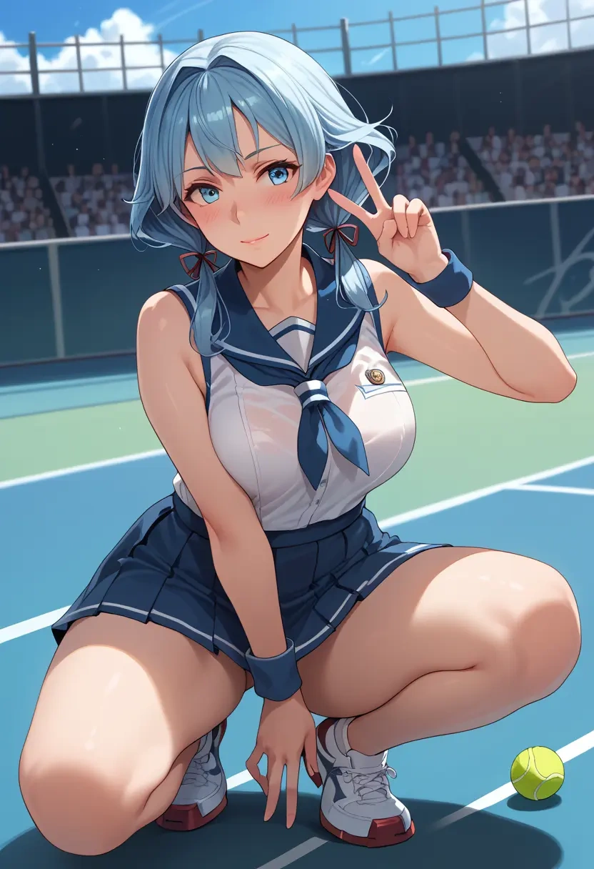 kantai_collection,samidare_(kancolle),tennis skirt  - 