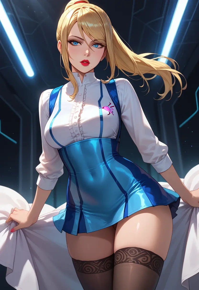 metroid,samus_aran,secretary,stockings  - 