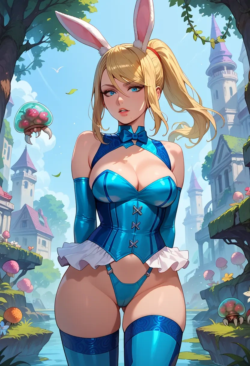 metroid,samus_aran,bunny girl  - 