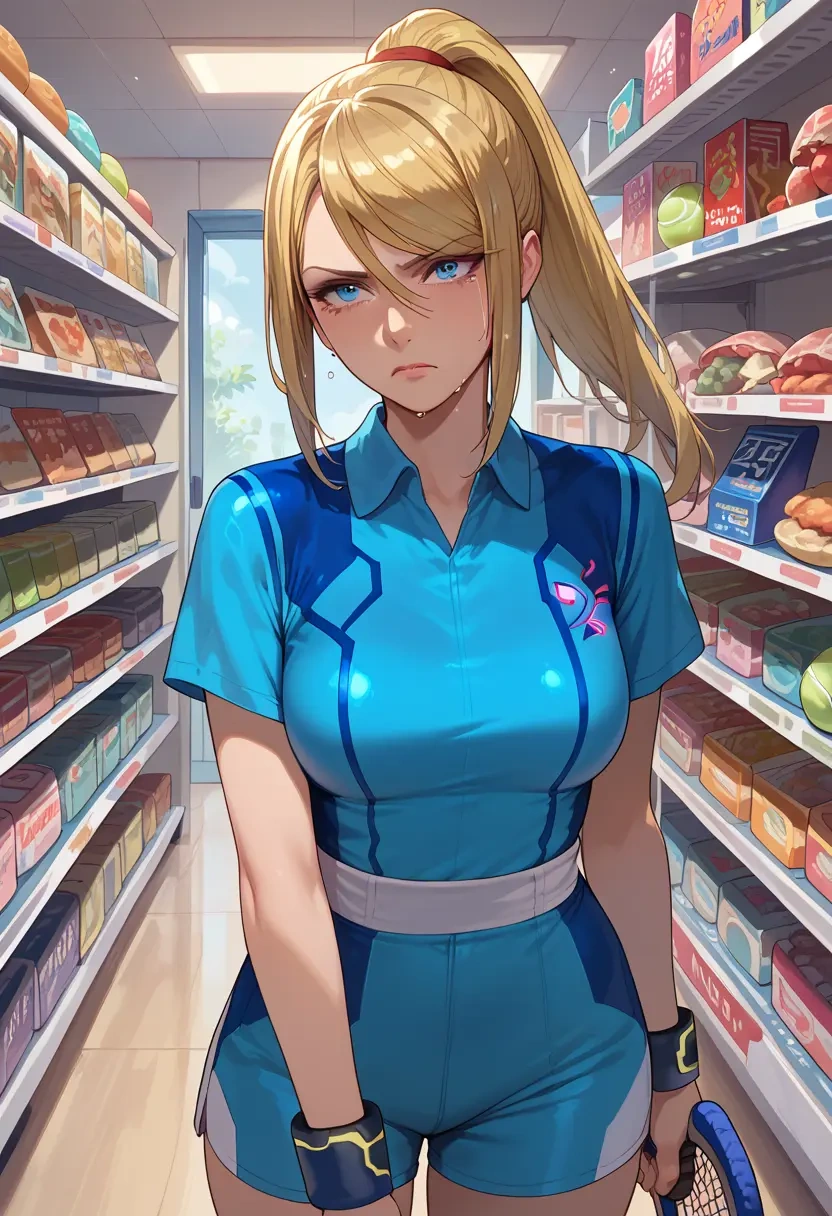 metroid,samus_aran,tennis polo,skort  - 