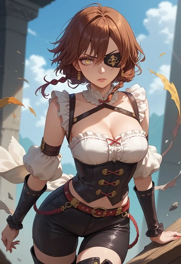 touken_ranbu,saniwa_(touken_ranbu),pirate  - AI generated anime art