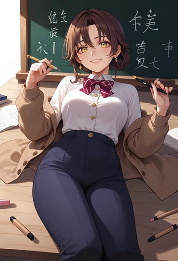 touken_ranbu,saniwa_(touken_ranbu),teacher, sweater  - AI generated anime art