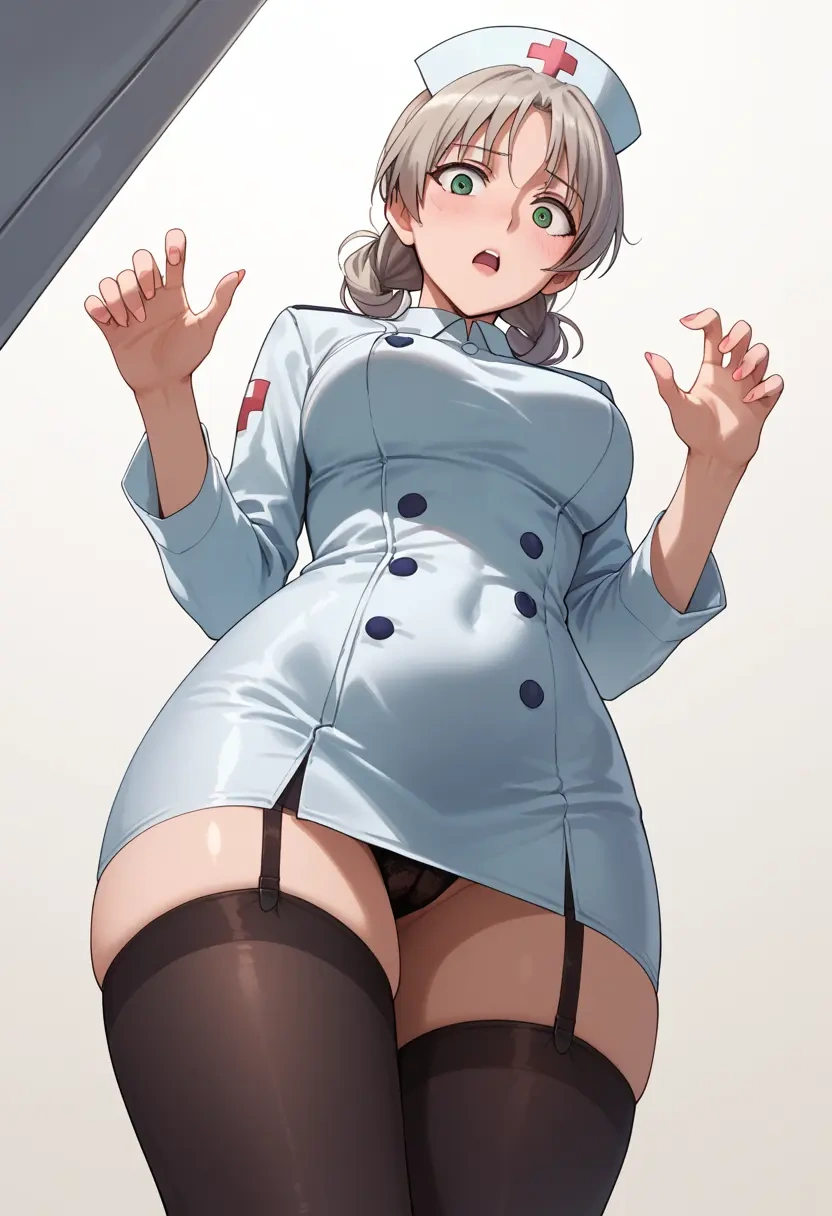 world_witches_series,sanya_v._litvyak,nurse pantyhose,mini skirt, sexy  - 