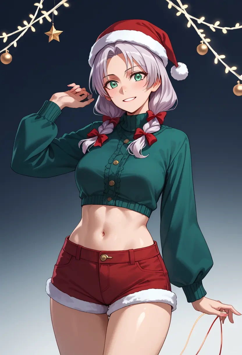 world_witches_series,sanya_v._litvyak,Christmas,red velvet shorts  - 