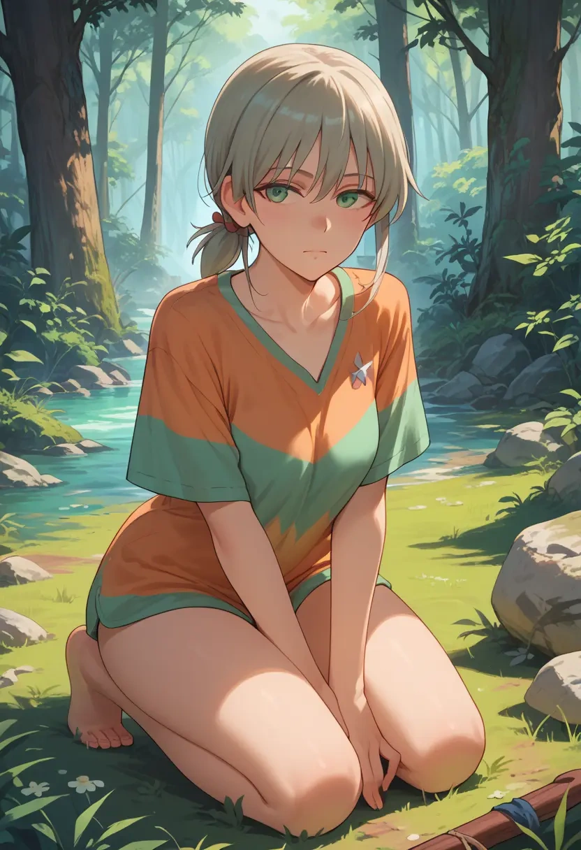 world_witches_series,sanya_v._litvyak,tie-dye shirt,dolphin shorts  - 