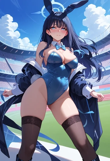 blue_archive,saori_(blue_archive),bunny girl  - AI generated anime art