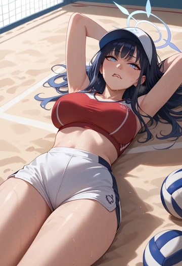 blue_archive,saori_(blue_archive),volleyball uniform  - AI generated anime art