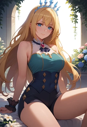 princess_connect,saren_(princess_connect),athletic,shorts,sexy  - AI generated anime art