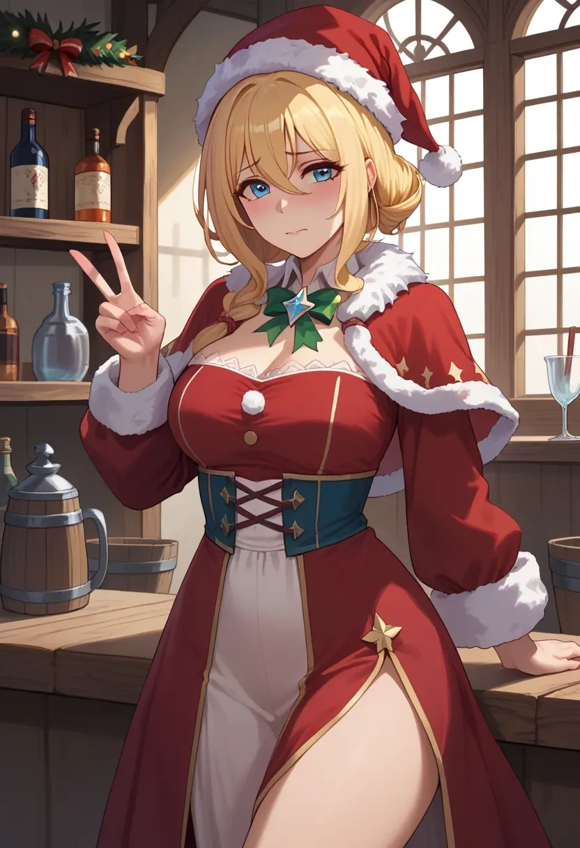 princess_connect,saren_(princess_connect),Christmas,red velvet dress  - 