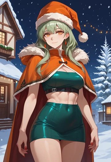 arknights,saria_(arknights),Christmas,dress  - AI generated anime art