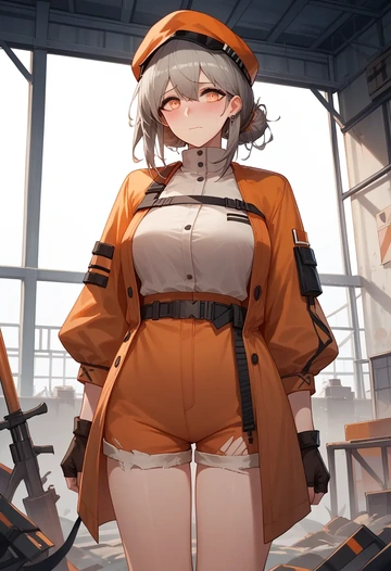 arknights,saria_(arknights),jogger shorts,oversized tank  - AI generated anime art