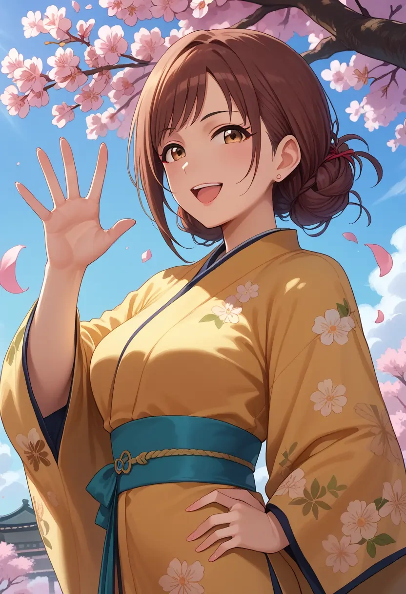 idolmaster,sasaki_chie,kimono  - 