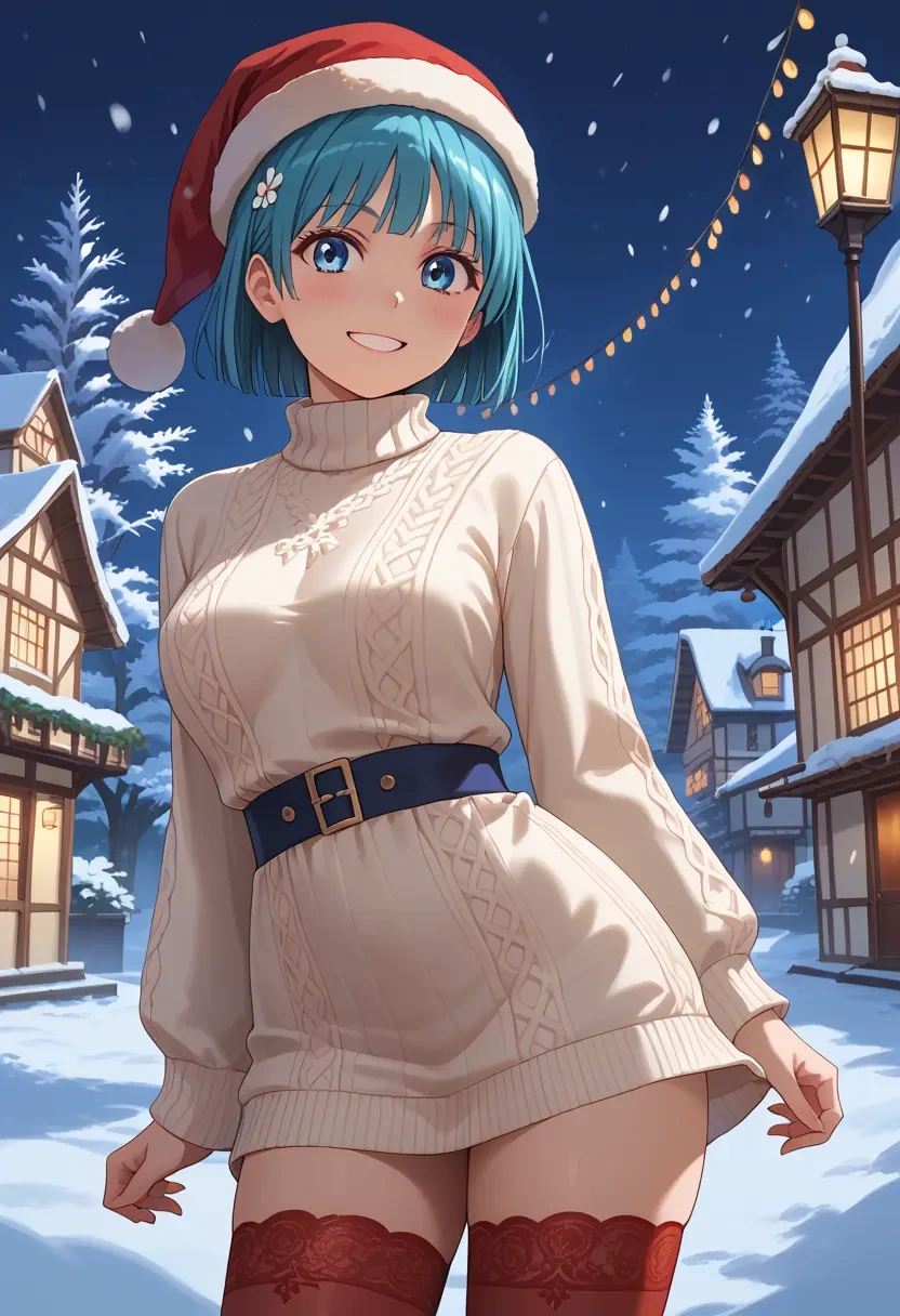 toaru_majutsu_no_index,saten_ruiko,Christmas,sweater dress,stockings  - 