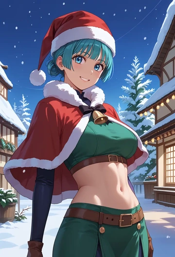 toaru_majutsu_no_index,saten_ruiko,Christmas,dress  - AI generated anime art