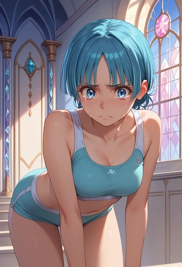 toaru_majutsu_no_index,saten_ruiko,sports bra,wide-leg joggers  - AI generated anime art