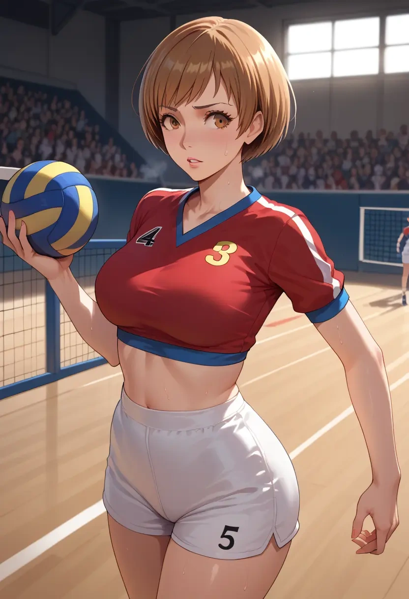 persona,satonaka_chie,volleyball uniform  - 