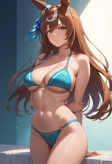 umamusume,satono_diamond_(umamusume),bikini  - AI generated anime art