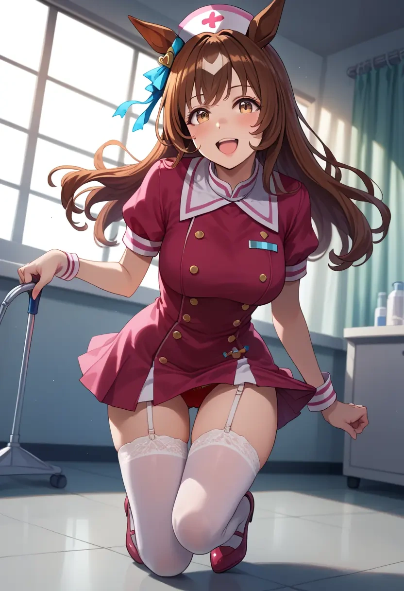 umamusume,satono_diamond_(umamusume),nurse,stockings,sexy,panties  - 