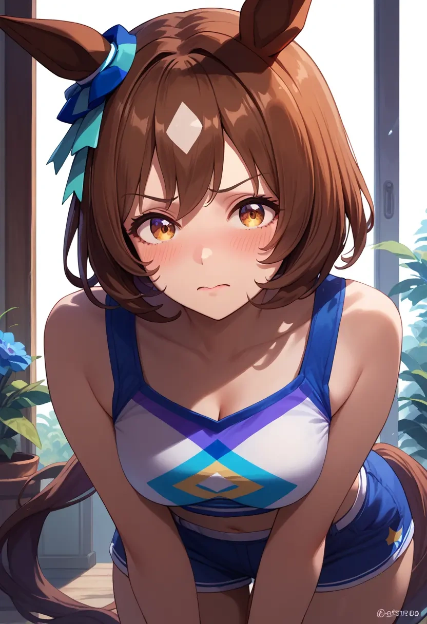 umamusume,satono_diamond_(umamusume),crop top,athletic shorts  - 