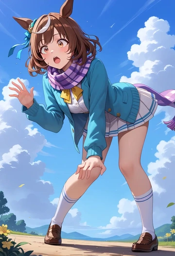 umamusume,satono_diamond_(umamusume),spring,student uniform,cardigan  - AI generated anime art