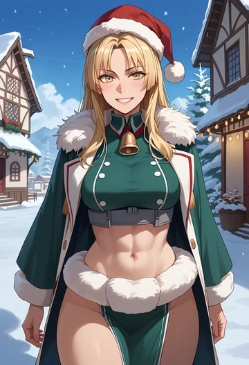 kantai_collection,satsuki_(kancolle),Christmas,dress  - AI generated anime art