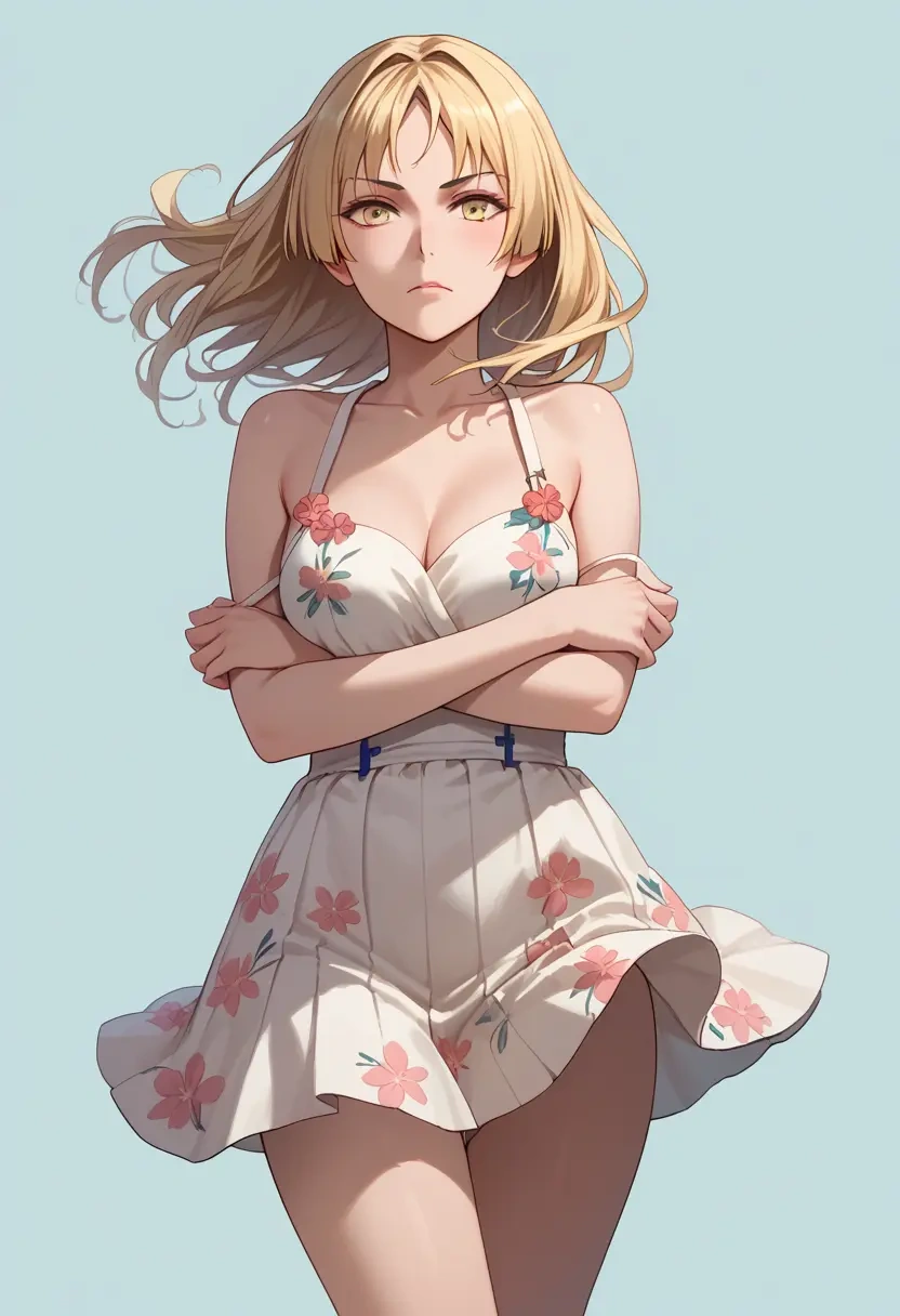 kantai_collection,satsuki_(kancolle),silk slip dress,floral prints  - 