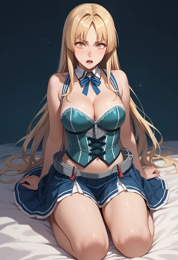 kantai_collection,satsuki_(kancolle),corset,bustier,long tulle skirt  - AI generated anime art