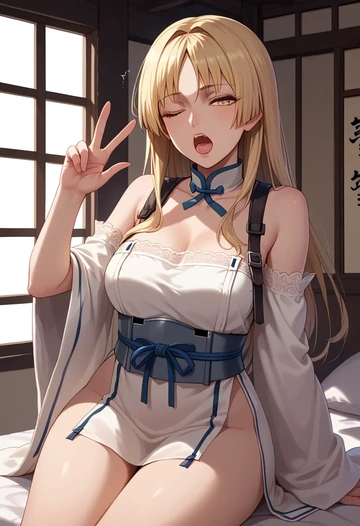 kantai_collection,satsuki_(kancolle),silk slip dress  - AI generated anime art