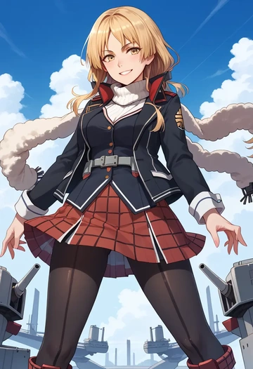 kantai_collection,satsuki_(kancolle),winter,student uniform,fur-collared jacket  - AI generated anime art