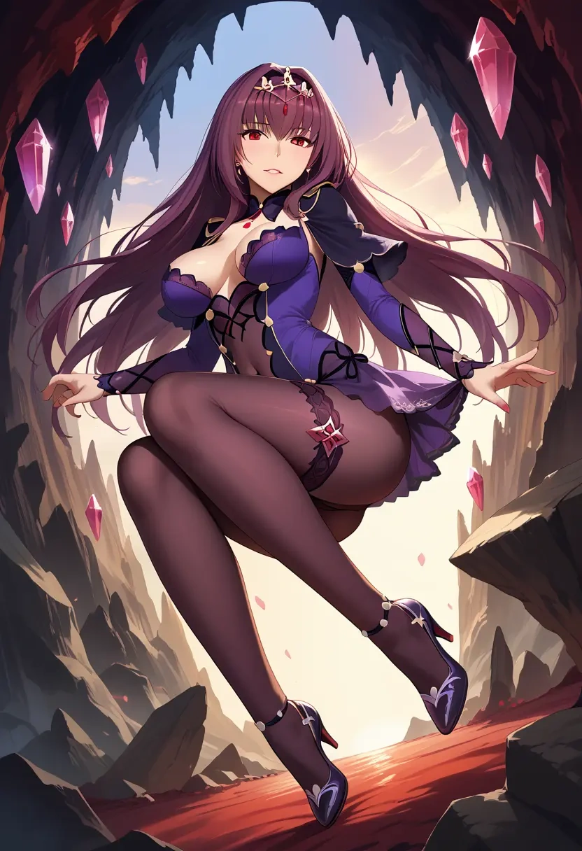 fate_(series),scathach_(fate),shorts, pantyhose  - 