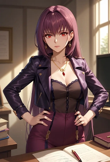 fate_(series),scathach_skadi_(fate),detective  - AI generated anime art