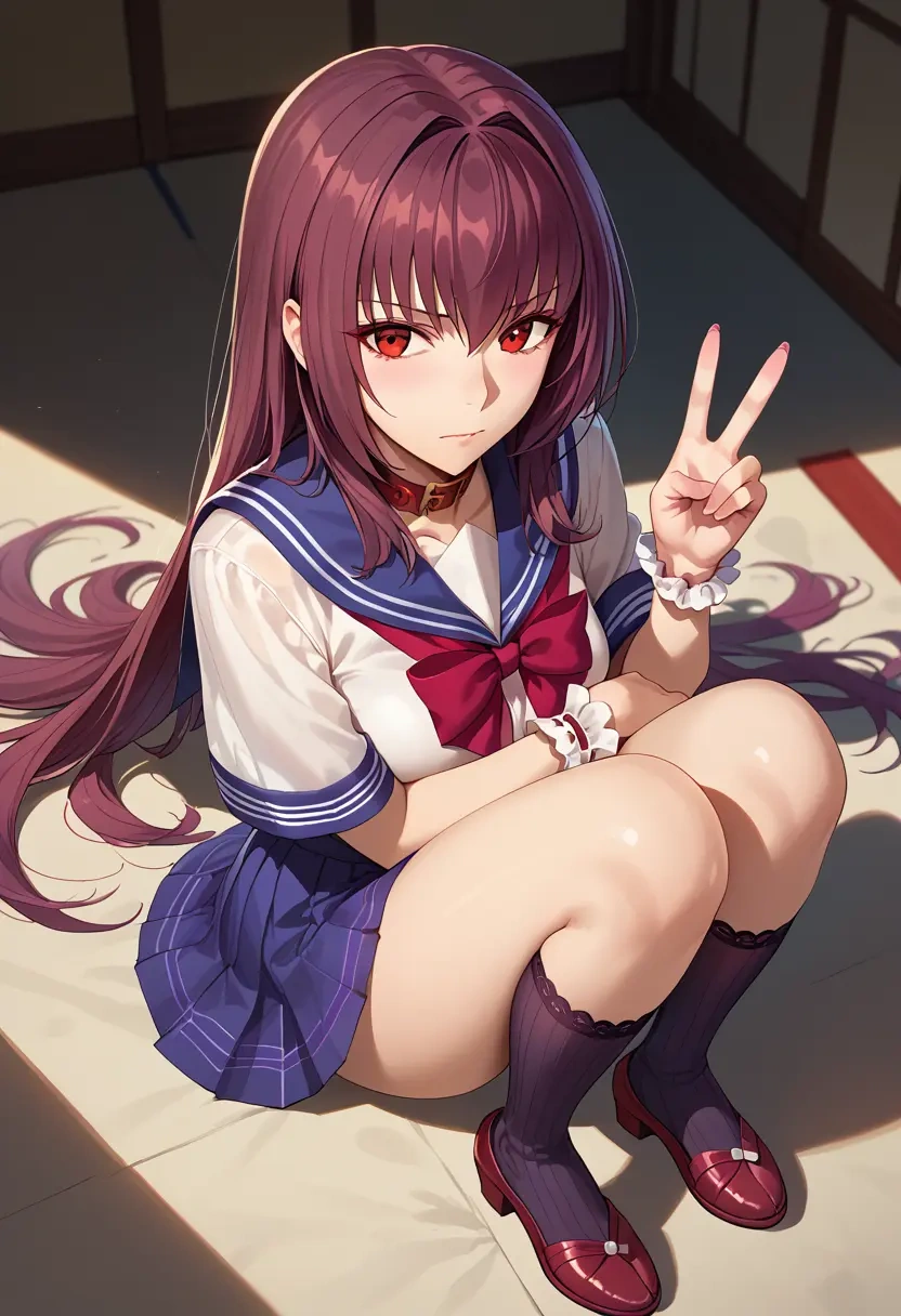 fate_(series),scathach_skadi_(fate),sailor, uniform  - 