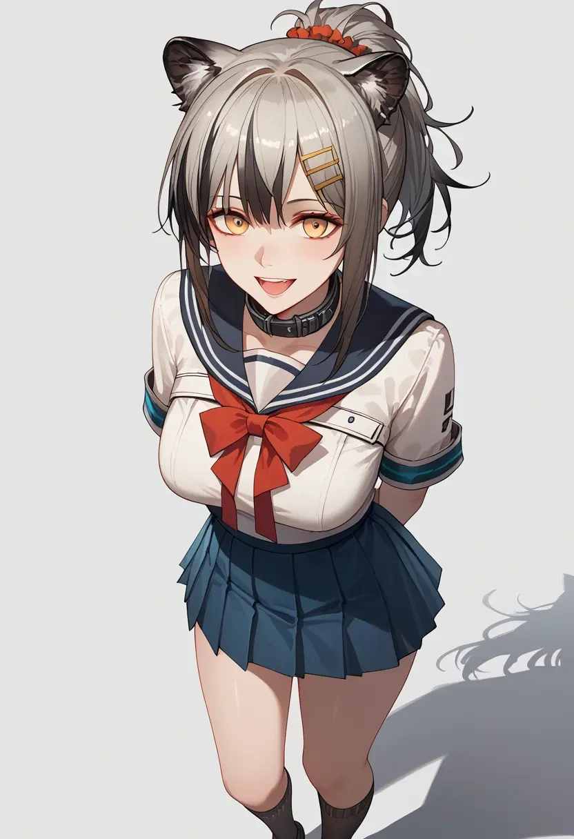 arknights,schwarz_(arknights),sailor, uniform  - 