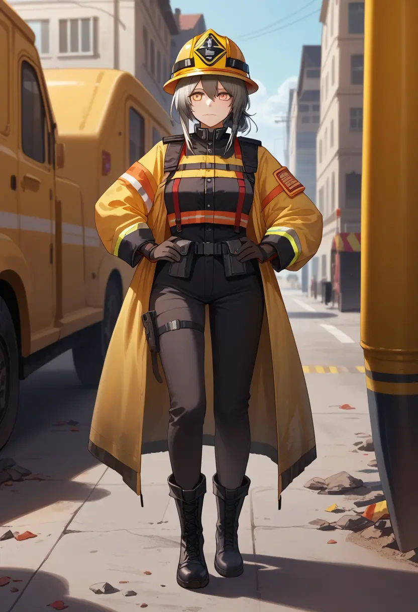 arknights,schwarz_(arknights),firefighter  - 