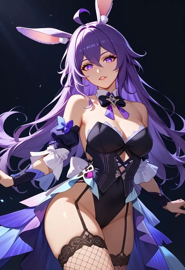 star rail,seele,bunny girl, sexy,stockings  - AI generated anime art