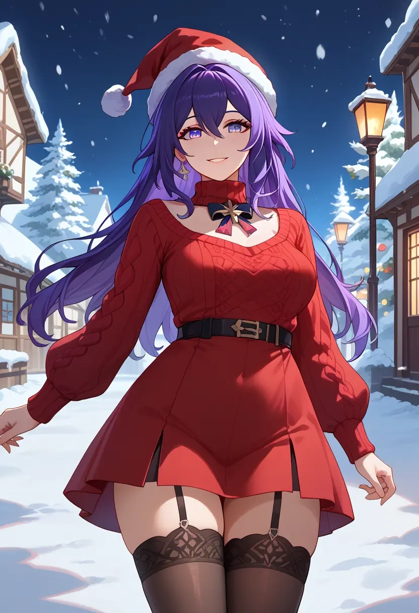 star rail,seele,sweater,stockings,Thigh garters  - 