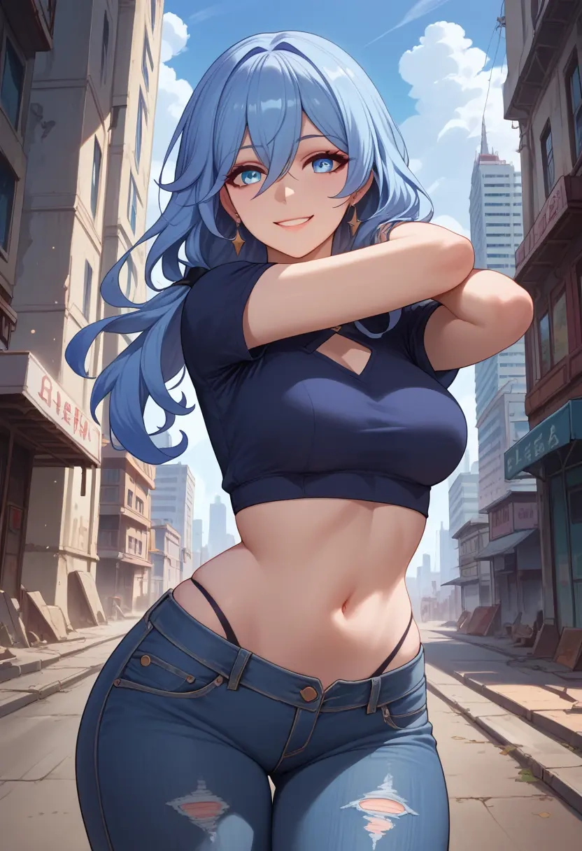 honkai_(series),seele_vollerei,crop top  - 