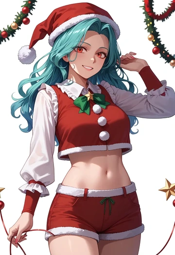 touhou,seiran_(touhou),Christmas,red velvet shorts  - AI generated anime art