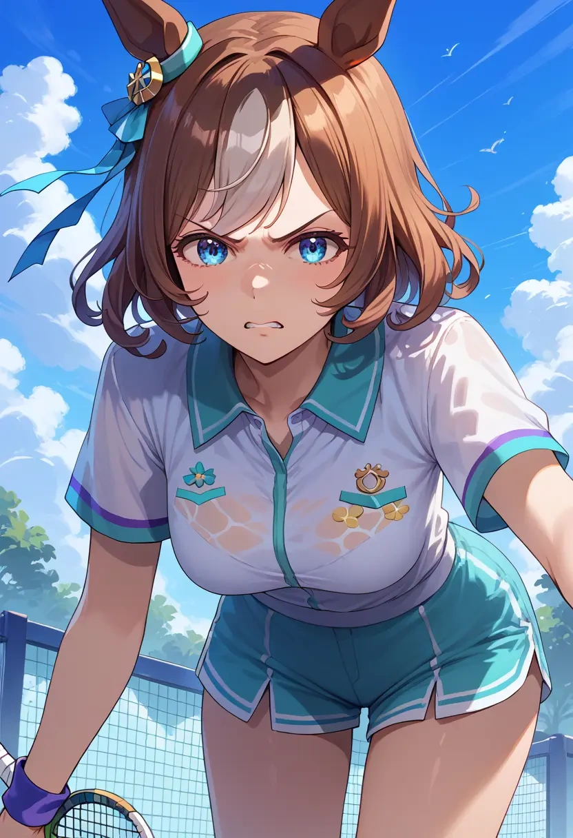 umamusume,seiun_sky_(umamusume),tennis polo,skort  - 