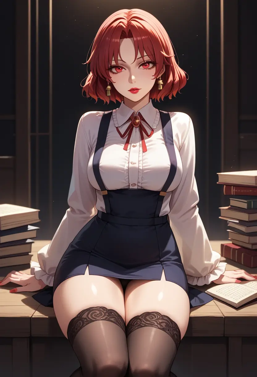 touhou,sekibanki,secretary,stockings  - 