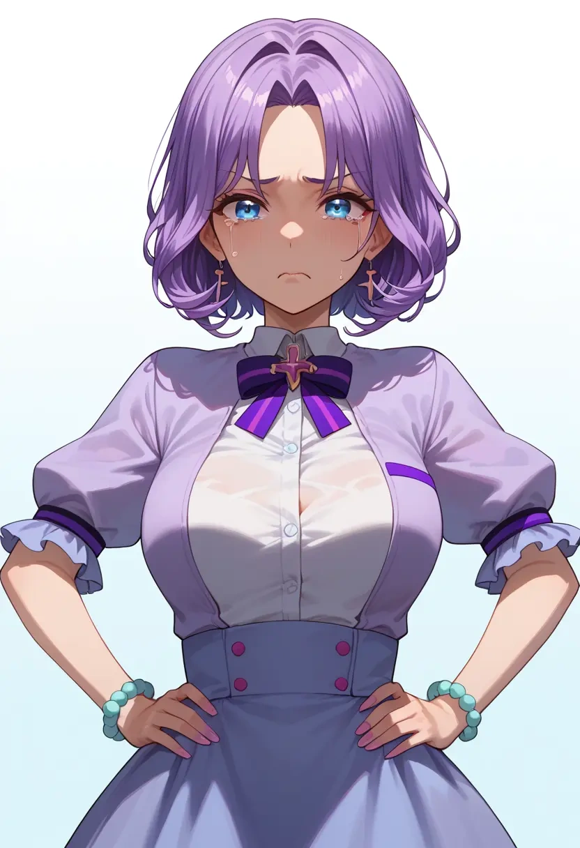 nijisanji,selen_tatsuki,shirt dress,belted,stockings  - 