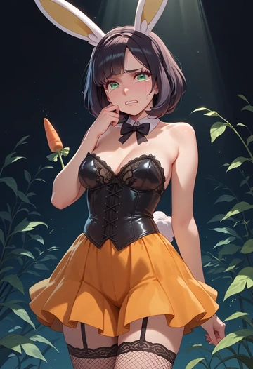 pokemon,selene_(pokemon),bunny girl, sexy,stockings  - AI generated anime art