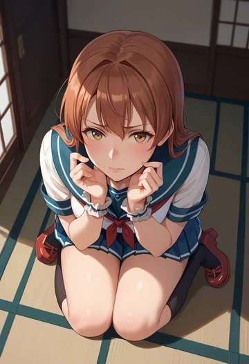 kantai_collection,sendai_(kancolle),sailor, uniform  - AI generated anime art