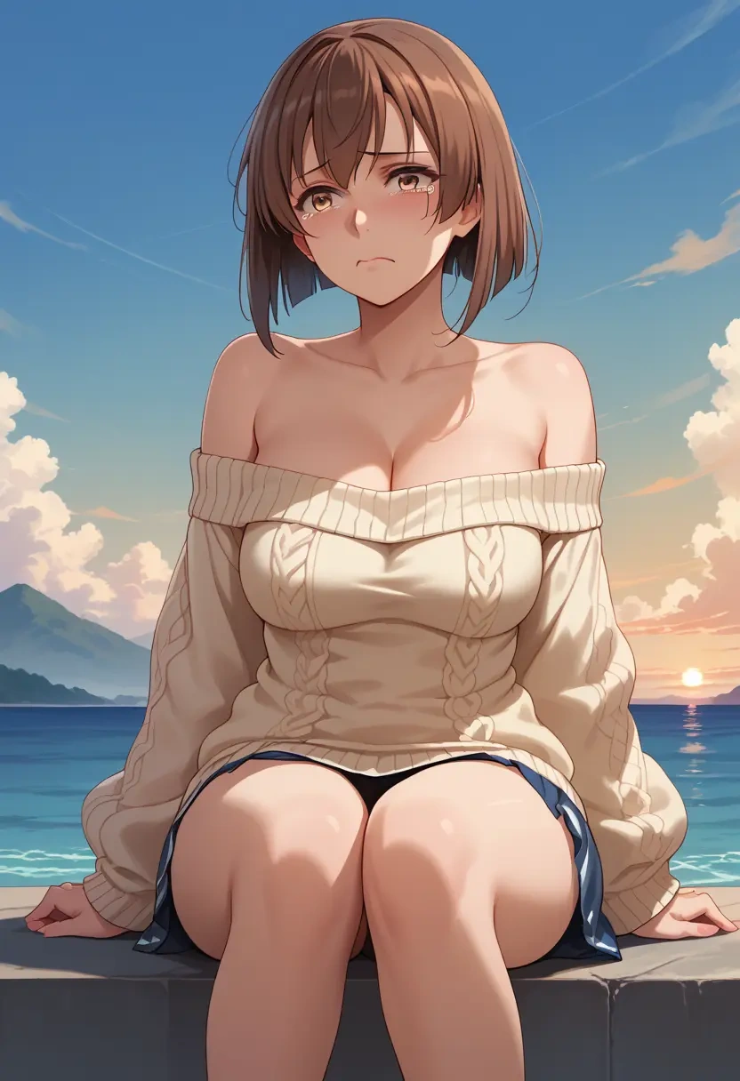 kantai_collection,sendai_(kancolle),off-shoulder,sweater  - 