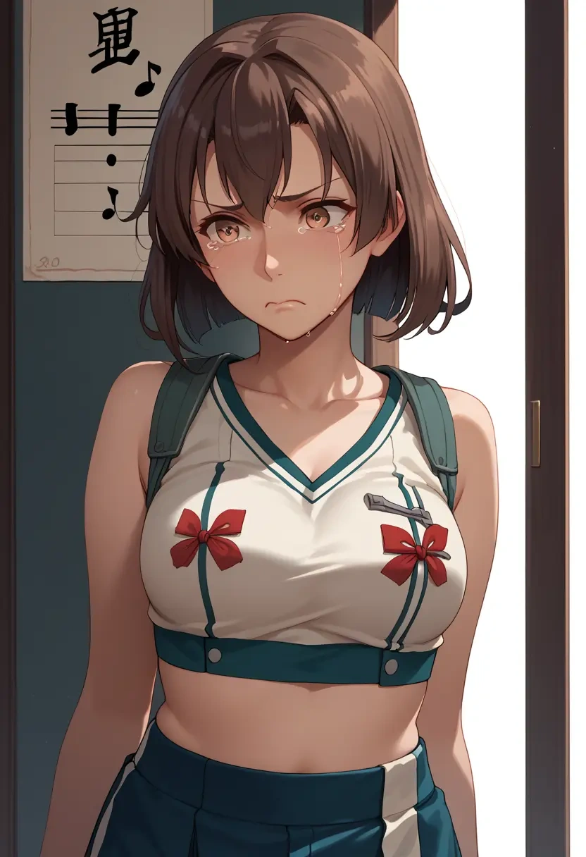 kantai_collection,sendai_(kancolle),crop top,athletic shorts  - 